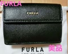 FURLA  財布  ブラック  三つ折り/美品のサムネイル