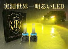 世界一明るい 爆光 LEDフォグ イエロー H8 H11 H16 ロイヤルガード