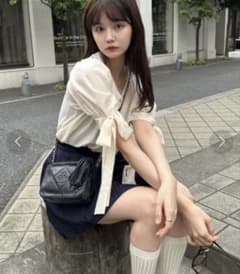 idem sleeve ribbon blouse/袖口リボンブラウスのサムネイル