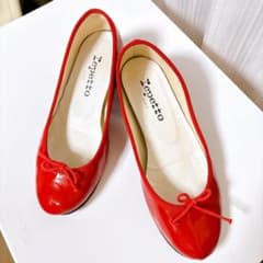 가격 인하 Repetto 레펫 레드 카미유 발레 신발 35