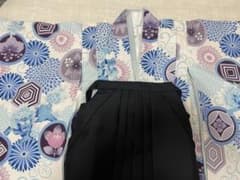 七五三 5歳 羽織袴10点セット 白地 青菊 獅子のサムネイル