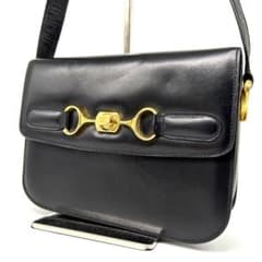 美品 セリーヌ ショルダーバッグ ホースビット マカダム金具 ターン 