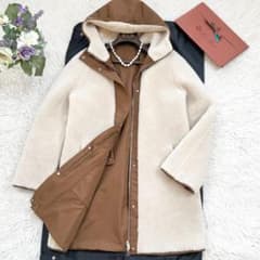 極美品☆LOROPIANA☆カシミヤ☆カーリーファー☆リバーシブル☆コート