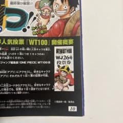ワンピース WT100 人気投票 応募券 少年ジャンプ 投票券 OP - メルカリ