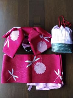 子ども用　浴衣　作り帯　巾着付のサムネイル