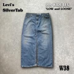 00s 希少 リーバイスシルバータブ LOW&LOOSE極太バギー デニムW38