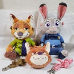 ズートピア ニック ジュディ ぬいぐるみポシェット キーホルダー