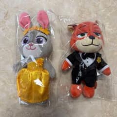 ぬいぐるみとキーチェーン2点セット ズートピア2 ジュディ ニック ぬいぐるみ キーチェーンセット 韓国限定
