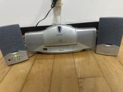SONY CFD-E10TV CD radio cassette player with speaker, includes 6 CDs, working condition confirmed.