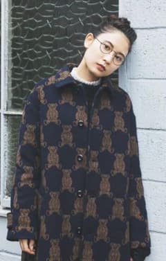 didizizi ディディジジ BEAR くま ジャカード コート 美品♡didizizi ディディジジ BEAR くま ジャカード ロングコート