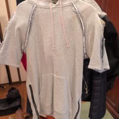 BALMAIN PARIS 半袖パーカー グレー XS