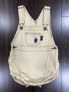 POLO baby ベージュ オーバーオールロンパースのサムネイル