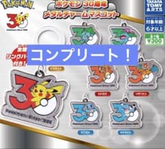 ポケモン 30周年 メタルチャームマスコット 全7種 めじるし