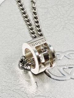 【超美品】GUCCI ネックレス トップ925＋社外喜平チェーン 男女兼用 超美品】GUCCI ペンダント トップ925＋社外喜平チェーン 男女兼用