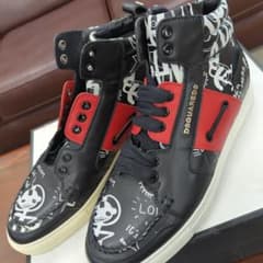 DSQUARED2 ハイカットスニーカー ブラック/レッドのサムネイル