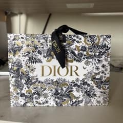 《美品》Dior 花柄 ショップ袋 紺リボンのサムネイル
