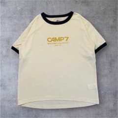 CAMP7 T 셔츠 90s 링거 T 폴리면 화이트 × 감색 M 헌 옷 여자 사탕 카지