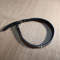 666　スタッズ付きブラックベルト　Sサイズのサムネイル