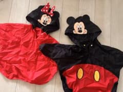 Disney ミッキー　ミニーマウス レインコート　ポンチョ　二個セットのサムネイル