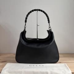 トムフォード期 GUCCI バンブー レザー ワンショルダーバッグ ブラック