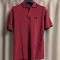 FRED PERRY ポロシャツ レッド ティップライン　size40のサムネイル