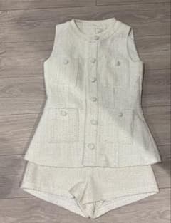 ダーリッチ darich サマーツイードノースリジャケット WHT サマーツイードノースリジャケット – Darich
