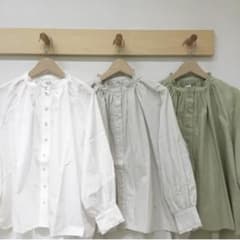 休日と詩 メープルシロップブラウス グレー - メルカリ
