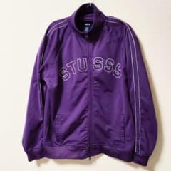 【希少】00s OLD STUSSY ステューシー トラックジャケット 紫 Mのサムネイル