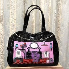 ✨希少✨ANNA SUI アナスイ ハンドバッグ トートバッグ エナメル 底鋲 