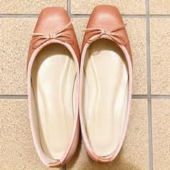 【2回着用のみ】titivate ソフトスクエアトゥリボンバレエシューズのサムネイル