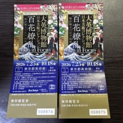 大英博物館コレクション展 百花繚乱 チケット2枚 - 2