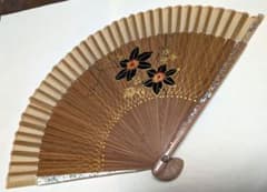 扇子 花柄 金彩 和装小物のサムネイル