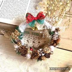 out       Natural  Xmas✩⡱木の実のクリスマスリース✩⡱