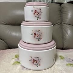 イマン ホーロー製 プリンセスローズ 丸缶3個セット - メルカリ