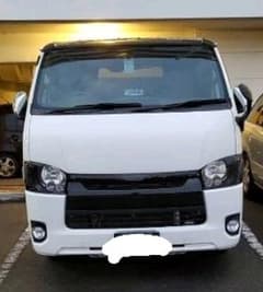 ハイエース レガンス カラーインナーlookヘッドライトカバー スモークのサムネイル