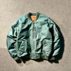 90s OLD UNIQLO MA-1 オリーブグリーン オレンジ ミリタリー - メルカリ