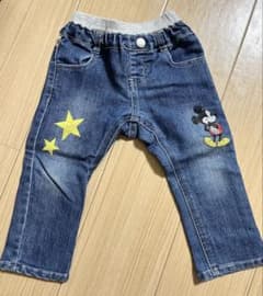 BABYDOLL ミッキー刺繍デニムパンツ 90のサムネイル
