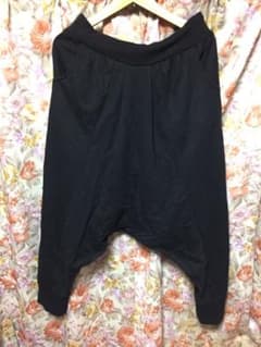 サルエルパンツ フリーサイズ 黒色のサムネイル