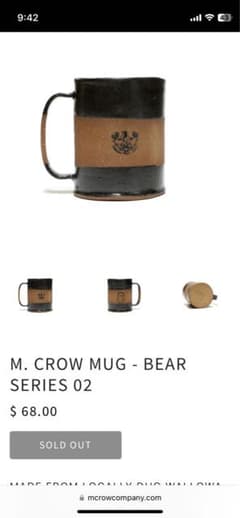 BRUTUS掲載　M.CROW マグカップ bear02のサムネイル