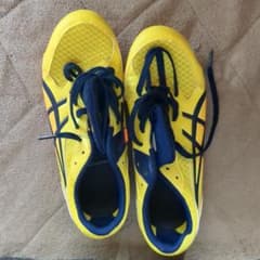 ASICS EFFORT 13 陸上スパイク イエロー ネイビーのサムネイル