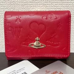 VivienneWestwood ミニ財布　三つ折り財布　がま口　レッド VivienneWestwood ミニ財布 三つ折り財布 がま口 レッド - メルカリ
