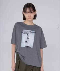 DRESSLAVE ドレスレイブ　フォトプリント Tシャツ グレー　半袖 - 4