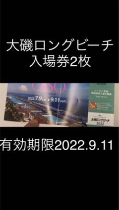 【入場券】大磯ロングビーチ チケット2枚のサムネイル