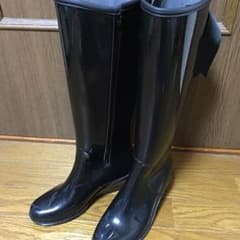 レディース レインブーツ バックリボン ウェッジソール Мサイズのサムネイル