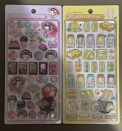 【正規品】舞妓さん&たまごサンド　和柄ボンボンドロップシール 2枚セットのサムネイル