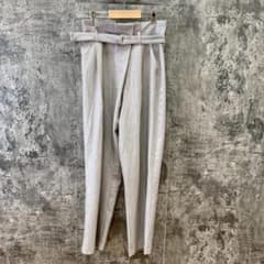 ✨GU✨ジーユー♡テーパードパンツ♡腰布ベルト付き♡着心地抜群♡グレー♡(S)