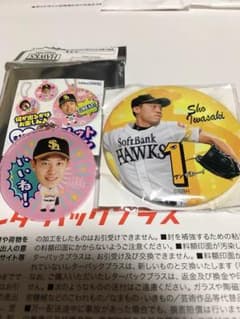 ina様専用ホークス岩崎投手キーホルダーと缶バッチのサムネイル
