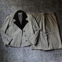 入手困難 GIVENCHY ベルベット スカート セットアップ チェック柄 古着