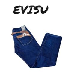 EVIUS エヴィス 9055 デニム ジーンズ 亀 刺繍 レザーパッチ - メルカリ