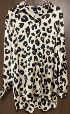 ZARA ヒョウ柄 長袖シャツ Mサイズのサムネイル